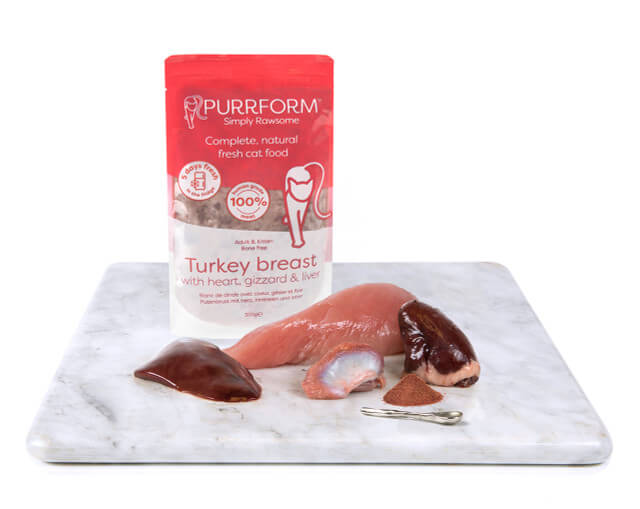 Purrform 5 Days Fresh - Turkey Breast with Heart, Gizzard and Liver 300g