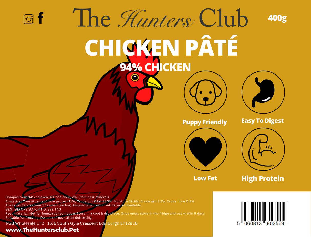 The Hunters Club - Pâté For Dogs 400g