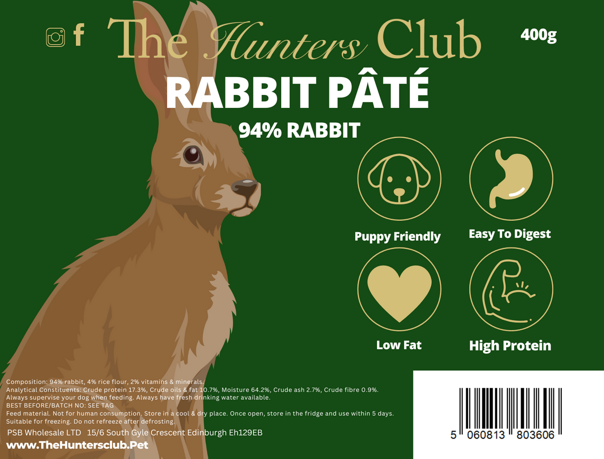 The Hunters Club - Pâté For Dogs 400g