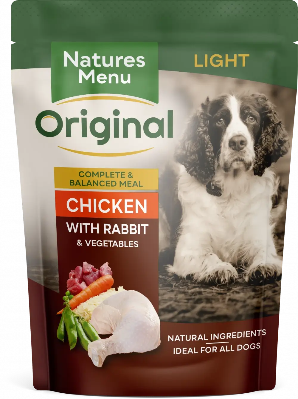 Natures Menu Light Chicken with Rabbit Dog Food Pouch 300g