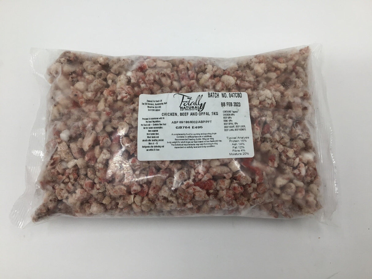 Totally Natural Raw Dog Food - Chicken/Beef/Offal