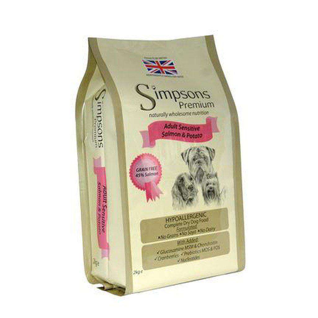 Simpsons Premium Adult Sensitive Salmon & Potato Grain Free Dog Food-Dog Dry Food-Simpsons-2kg-Dofos Pet Centre