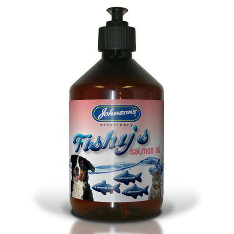 Johnsons Atlantic Salmon Oil 500ml-Health & Treatments-Johnsons-Dofos Pet Centre